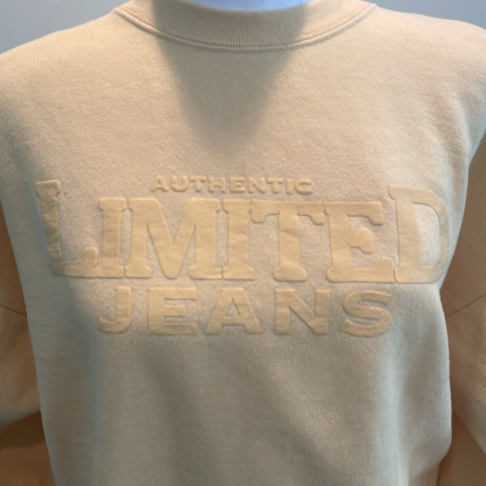 The Limited Pale Yellow Authentic Limited Jeans Pullover. Y2K. Large - Picture 2 of 5